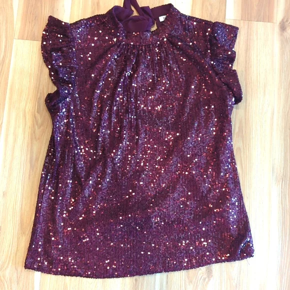 DR2 burgundy blouse Sz S - Picture 1 of 6